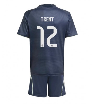 Real Madrid Alexander-Arnold #12 Udebanetrøje Børn 2025-26 Kortærmet (+ Korte bukser)